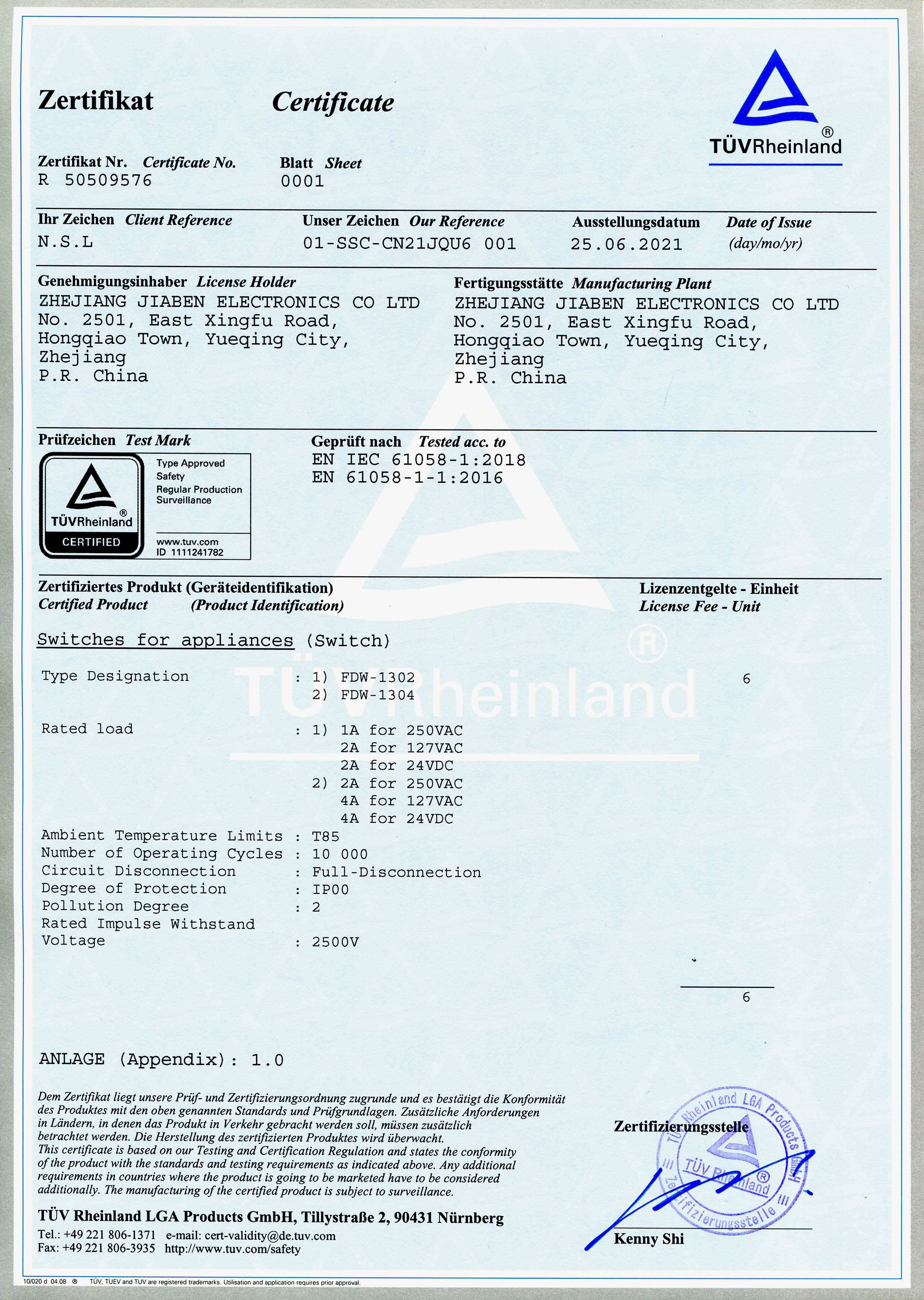 TV-R50509576 0001-FDW